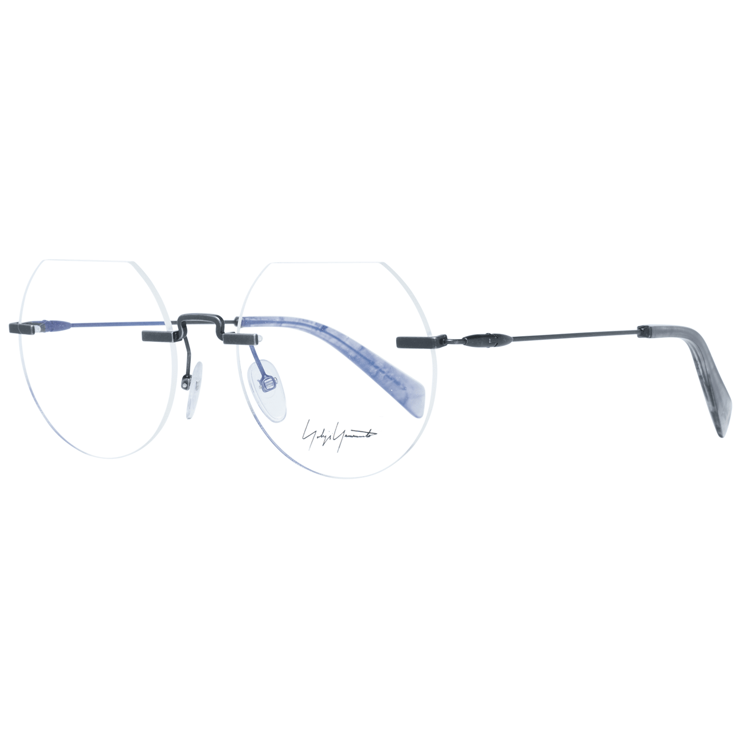Yohji Yamamoto Gray Metal Glasses (Frames)