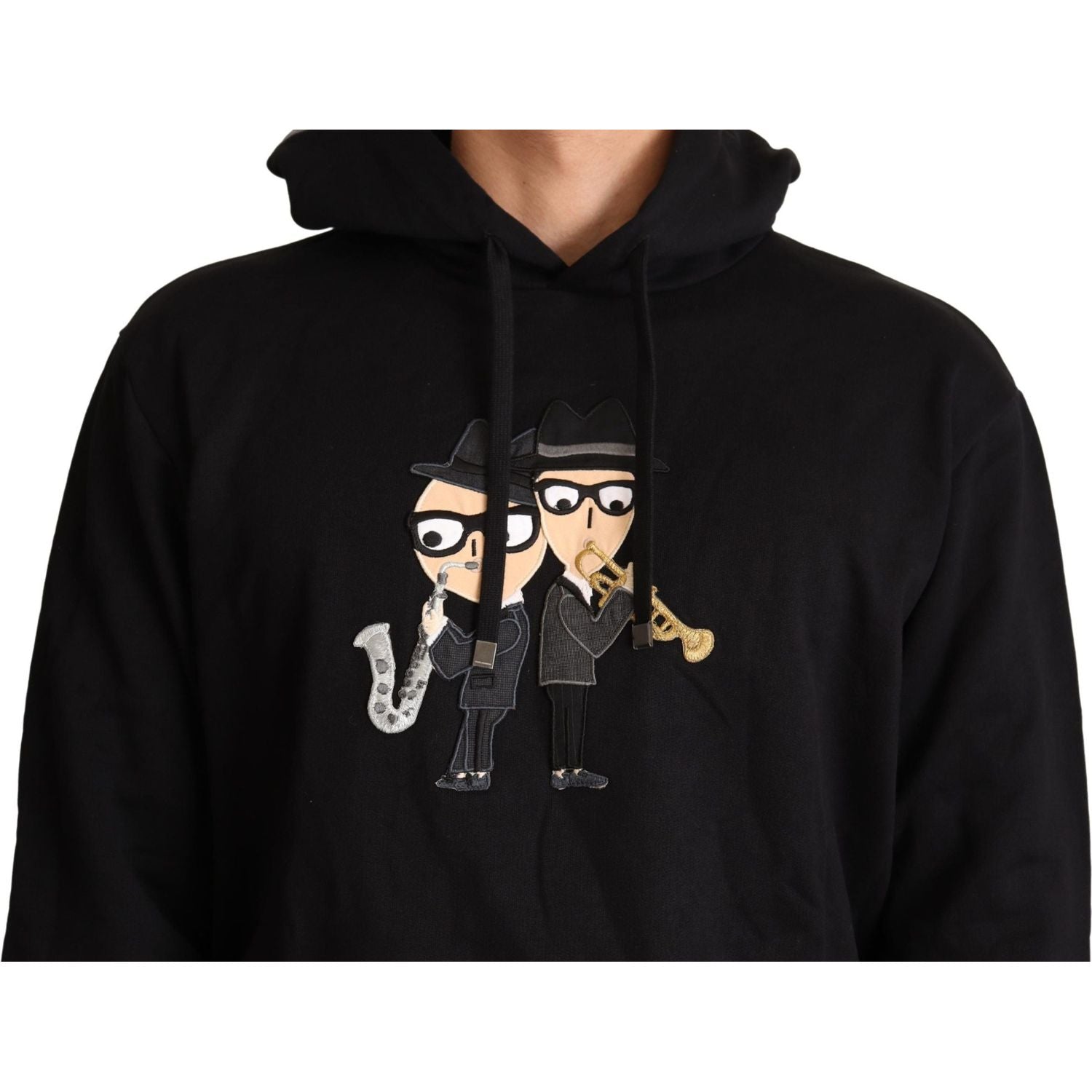 سترة قطنية سوداء مطرزة أنيقة من دولتشي آند غابانا