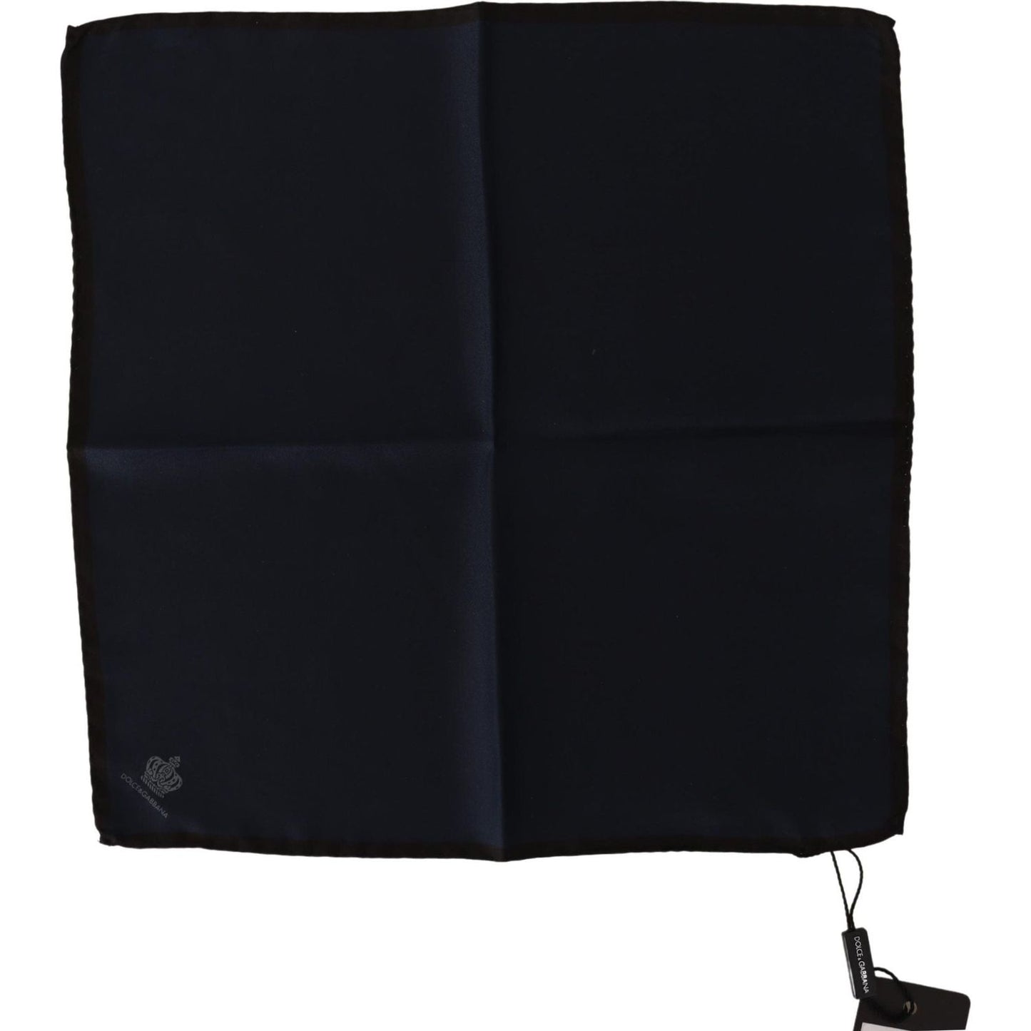 Dolce & Gabbana Black Square Handkerchief 100% Silk Scarf