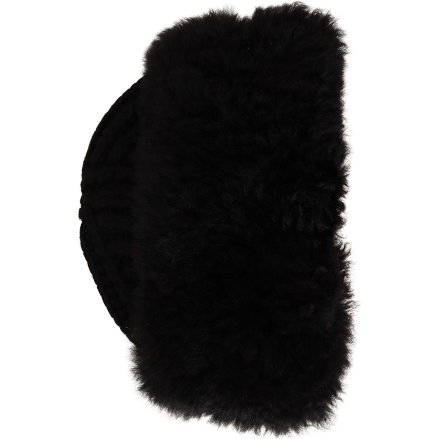 Dolce & Gabbana Black Cashmere Fur Women Beanie Women Hat