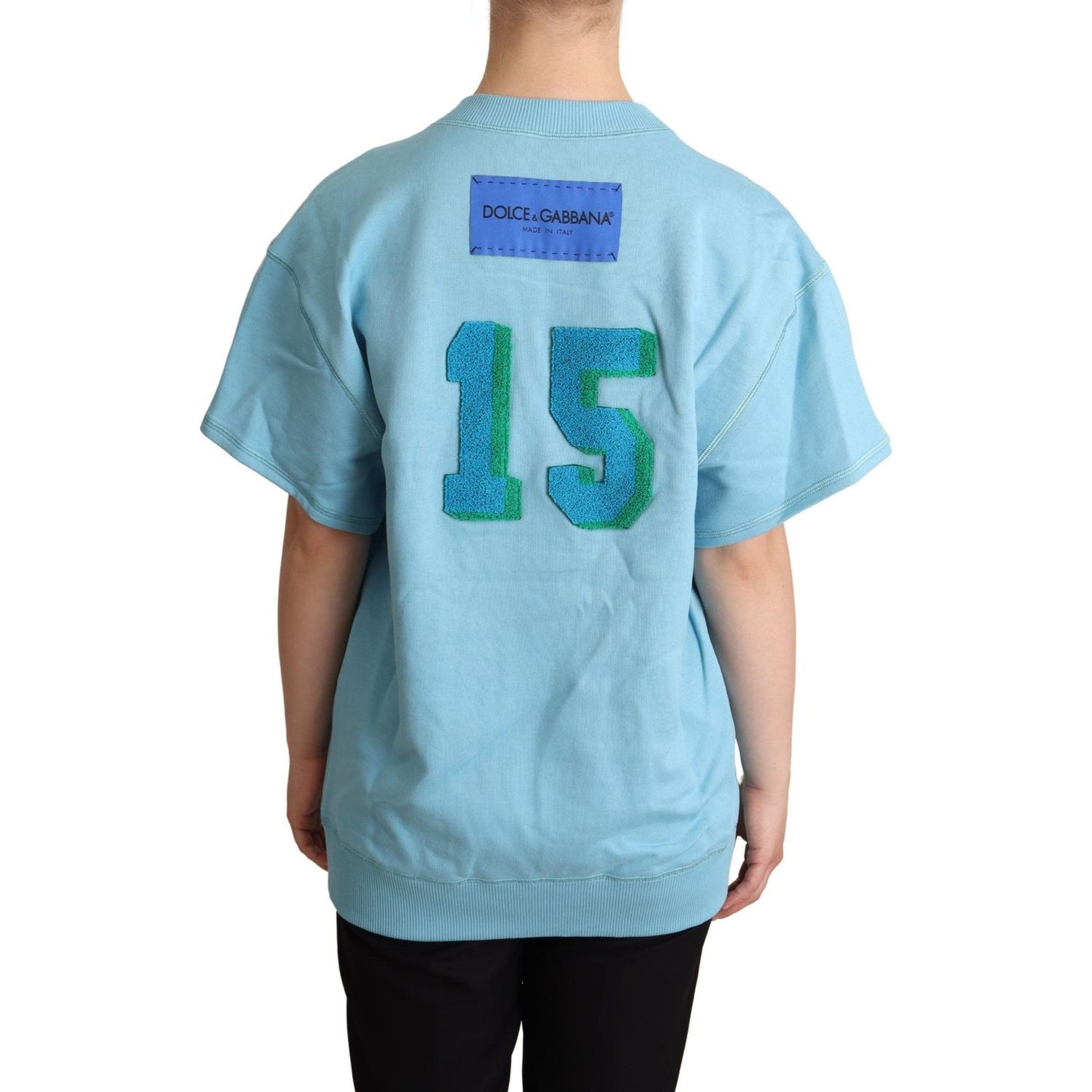 Dolce & Gabbana BLue Queen Of Hearts Card Sweater T-shirt