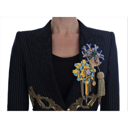 Dolce & Gabbana Black Crystal Fairy Tale Blazer Jacket