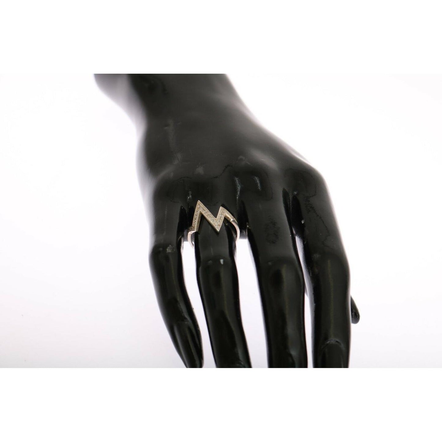 Nialaya Silver Authentic Womens Clear Ring Ring