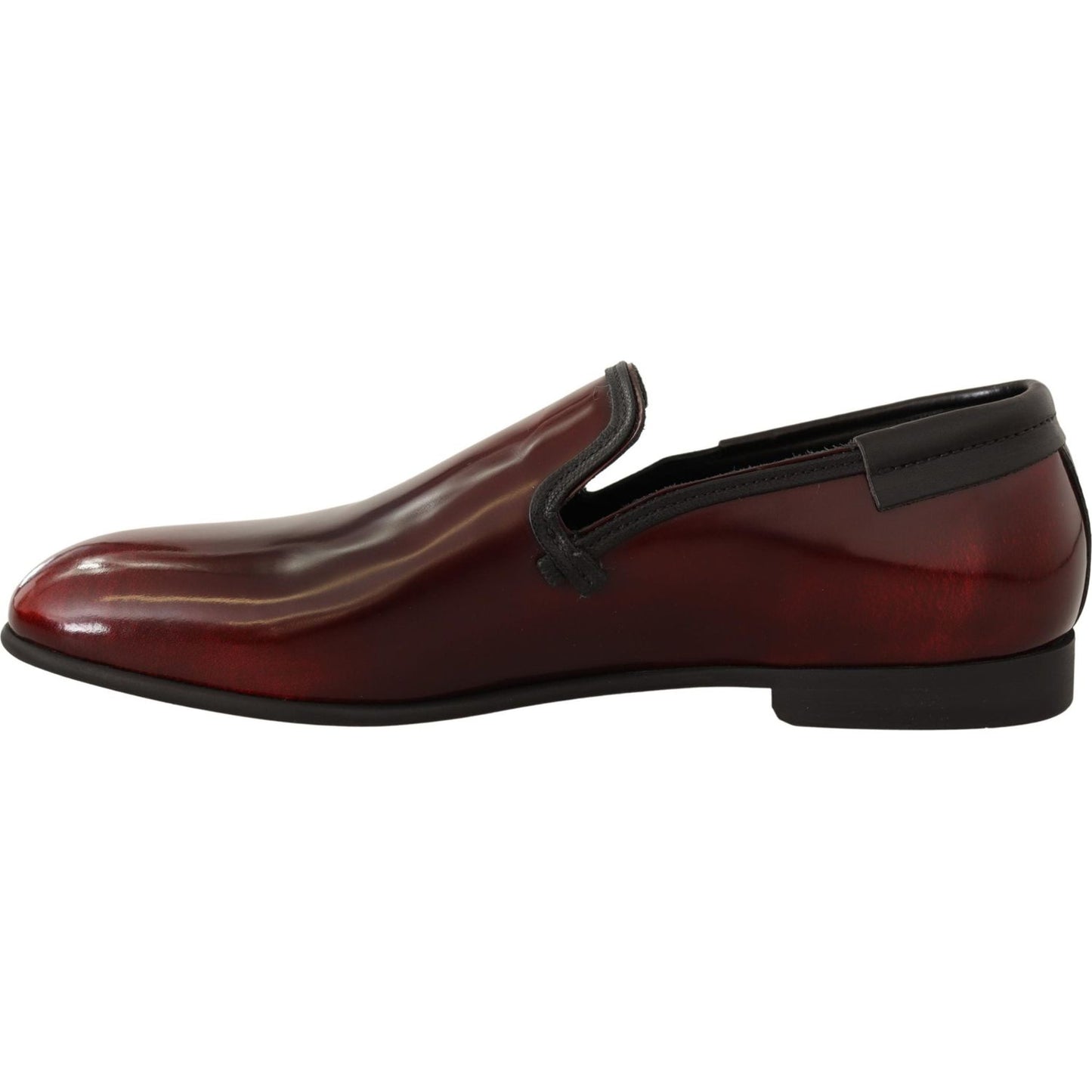 Dolce & Gabbana Bordeaux Patent Leather Dress Loafers Shoes MV313 - 40.5