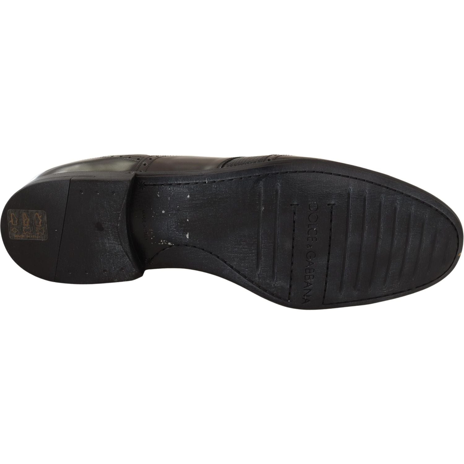 حذاء أكسفورد أنيق من جلد السحلية باللون البني من دولتشي آند غابانا