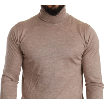 Dolce & Gabbana Beige Cashmere Turtleneck Pullover Sweater