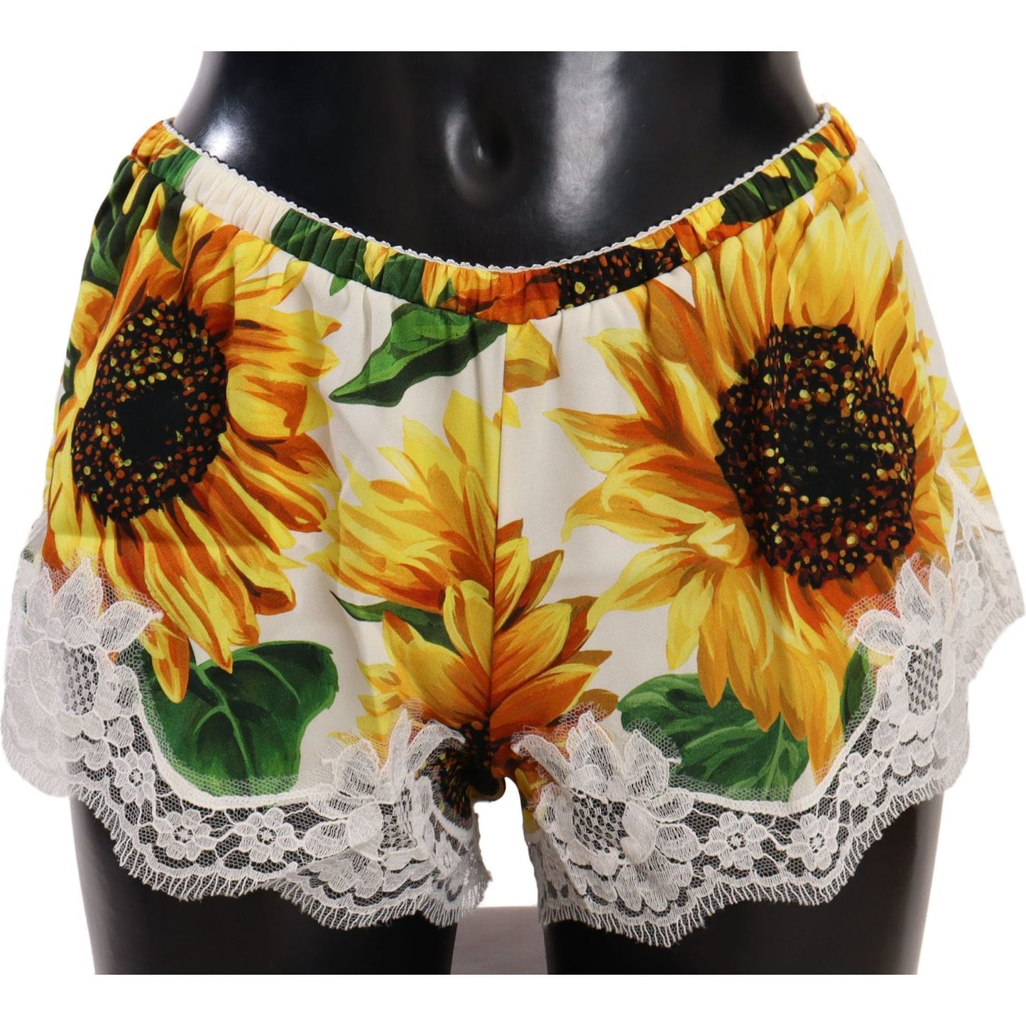 Dolce & Gabbana White Sunflower Lace Lingerie Underwear WOMAN UNDERWEAR