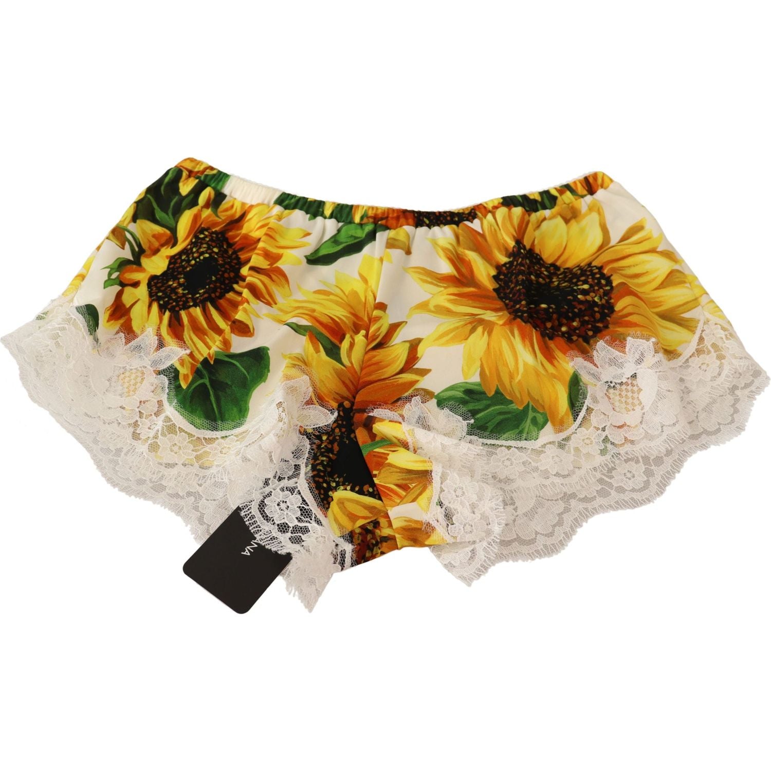 Dolce & Gabbana White Sunflower Lace Lingerie Underwear