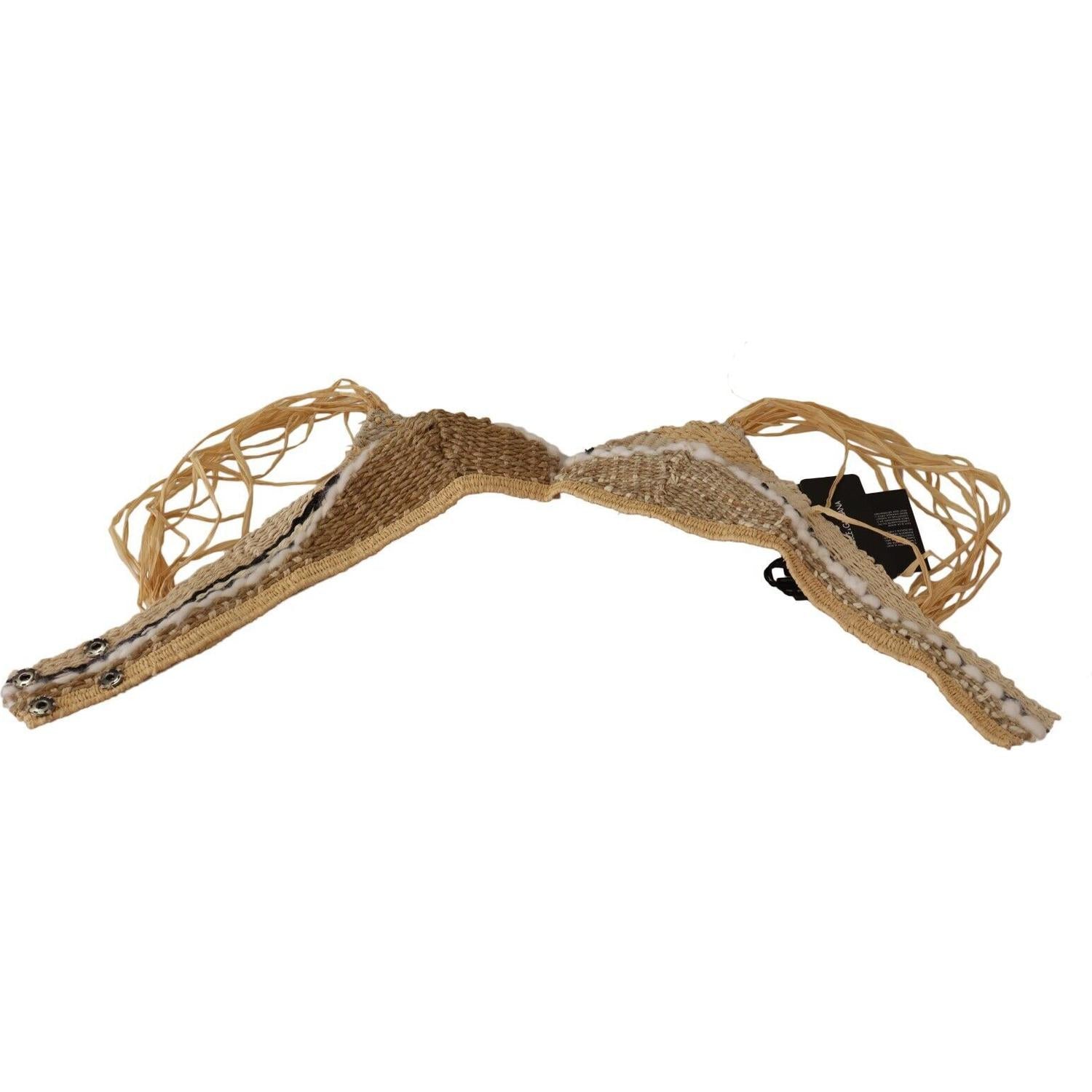 بلوزة قصيرة أنيقة باللون البيج من دولتشي آند غابانا