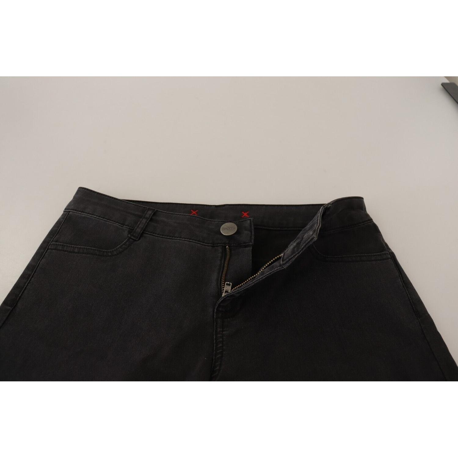 بنطلون جينز أسود ضيق بخصر متوسط ​​من PINKO Chic