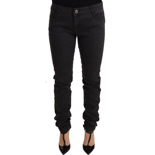 PINKO Black Cotton Stretch Skinny Mid Waist Women Denim Jeans PAN71207-29