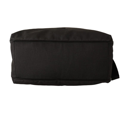 Dolce & Gabbana Black Denim Leather Shoulder Strap Messenger Bag WOMAN SHOULDER BAGS