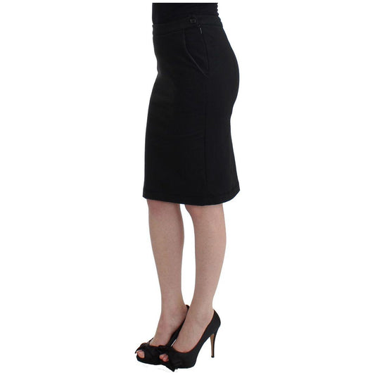 GF Ferre Black Straight Pencil Skirt SIG11528-5