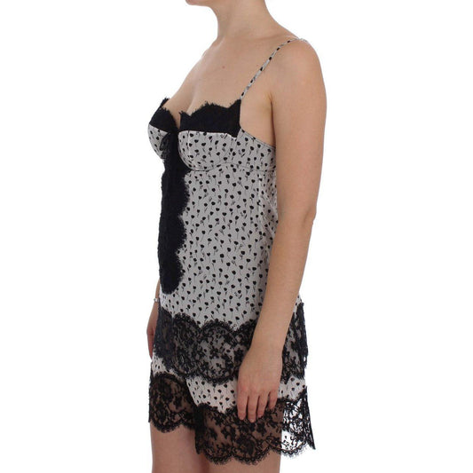 Dolce & Gabbana Black Silk Lace Babydoll Lingerie Top SIG30085-3