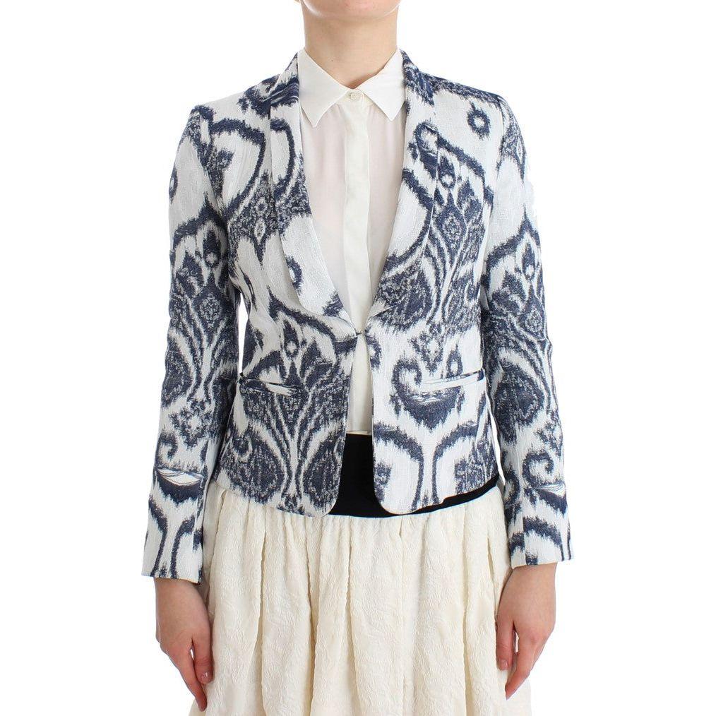 سترة قصيرة أنيقة باللون الأزرق ثنائي اللون من كريستيان بيليزاري