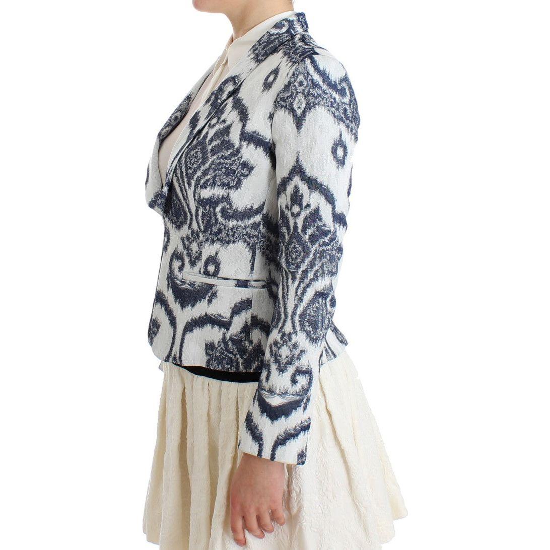 سترة قصيرة أنيقة باللون الأزرق ثنائي اللون من كريستيان بيليزاري