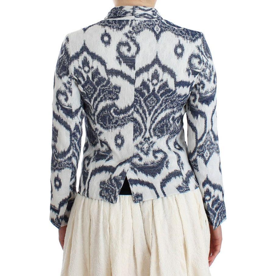 سترة قصيرة أنيقة باللون الأزرق ثنائي اللون من كريستيان بيليزاري