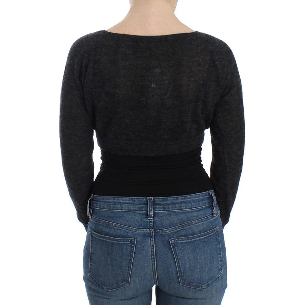 Ermanno Scervino Gray Knit Wool Cardigan Sweater SIG12566-2
