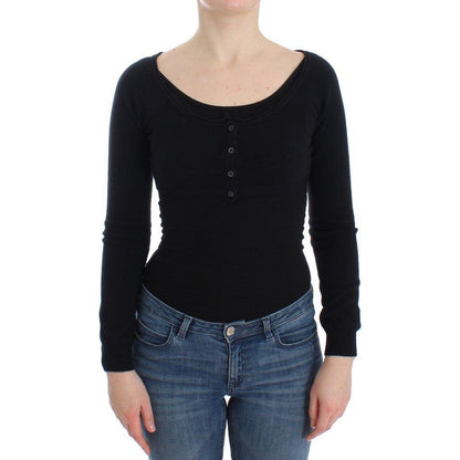 Ermanno Scervino Black Cashmere Cardigan Sweater