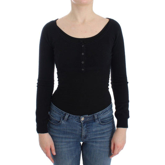 Ermanno Scervino Black Cashmere Cardigan Sweater SIG12574-2