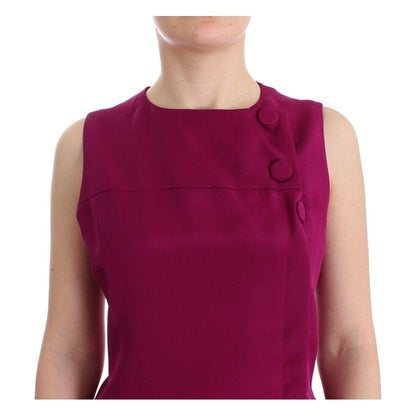 Barbara Casasola Purple Silk Sleeveless Blouse Top