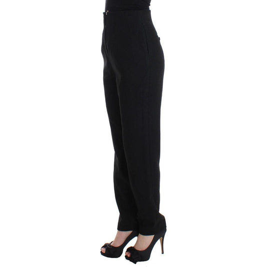 KAALE SUKTAE Black High Waist Straight Slim Dress Pants SIG12610-1