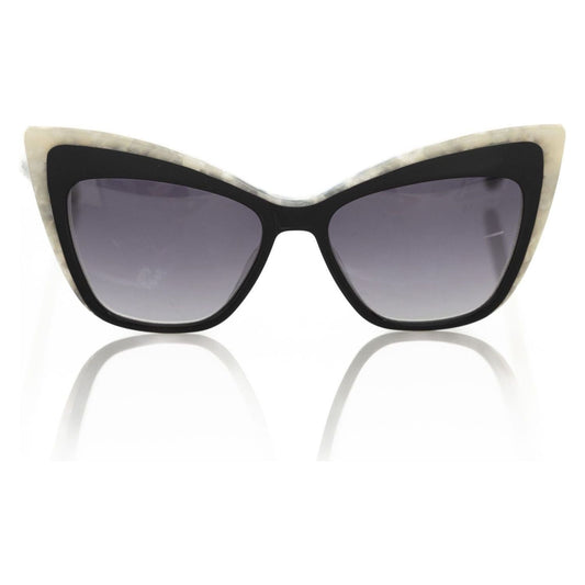 Frankie Morello Black Acetate Women Sunglass FR-22076