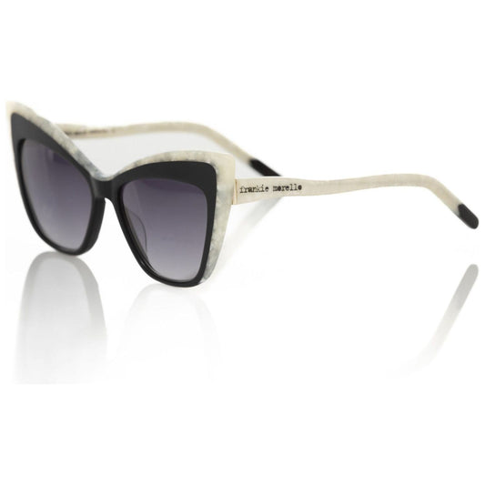 Frankie Morello Black Acetate Women Sunglass FR-22076