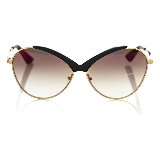 Frankie Morello Black Metallic Fiber Women Sunglasses FR-22083