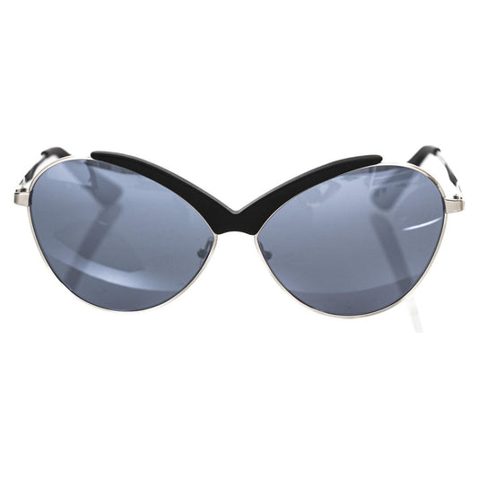 Frankie Morello Black Metallic Women Sunglass FR-22084