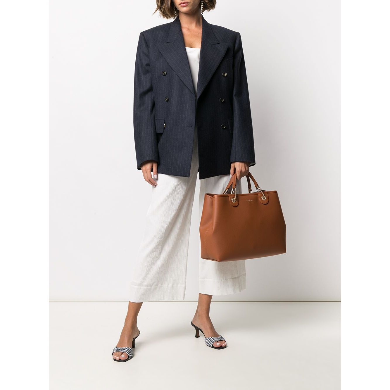 Emporio Armani logo-strap tote bag Shopper