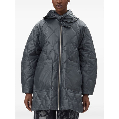 Ganni Shiny Quilt Midi Jacket Jackets