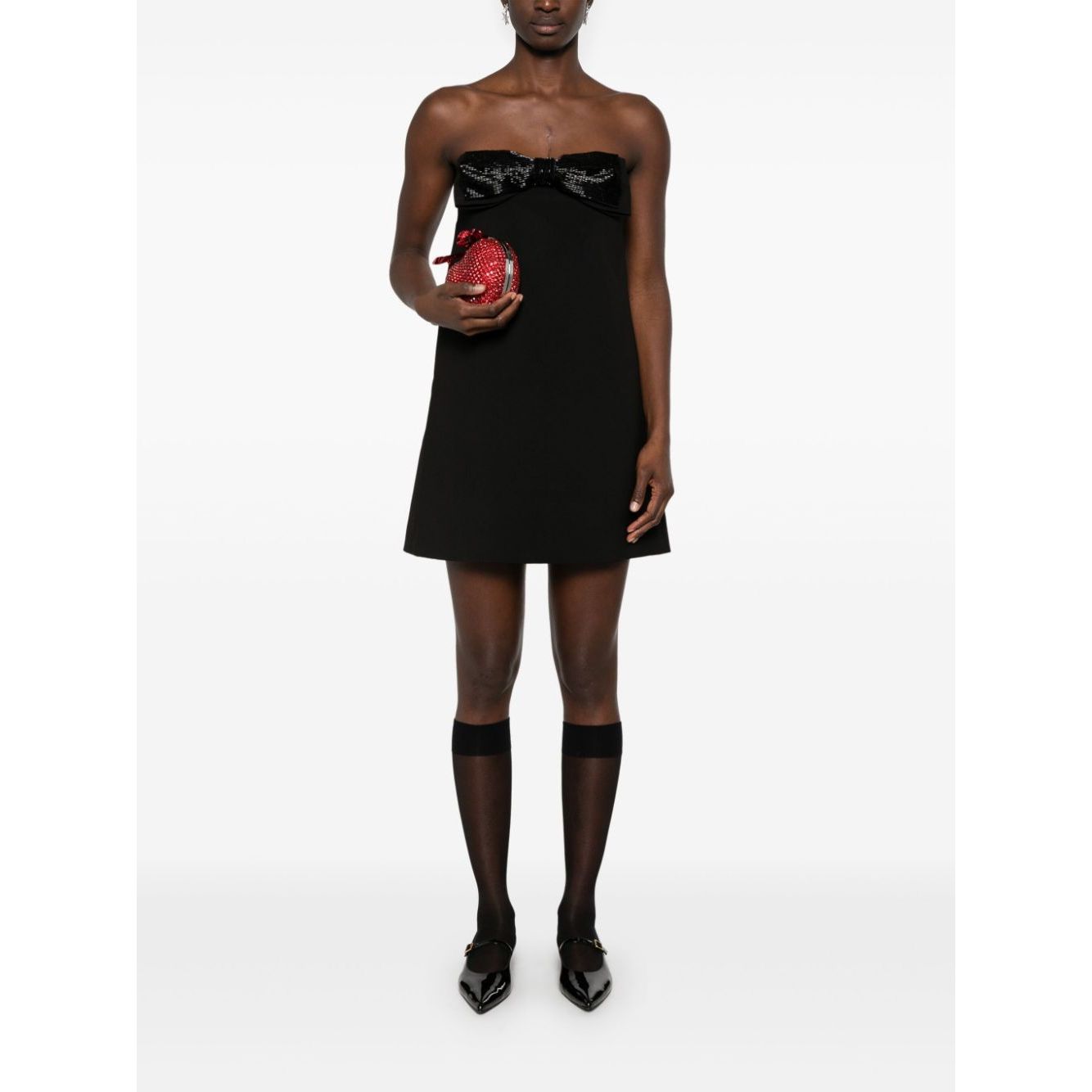 Self-Portrait crepe bandeau mini dress Dresses