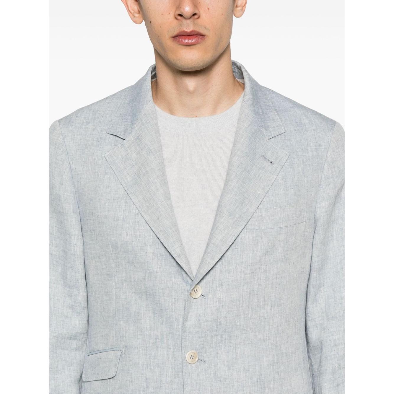 Brunello Cucinelli single-breasted linen suit MB430LDWHC076-P25