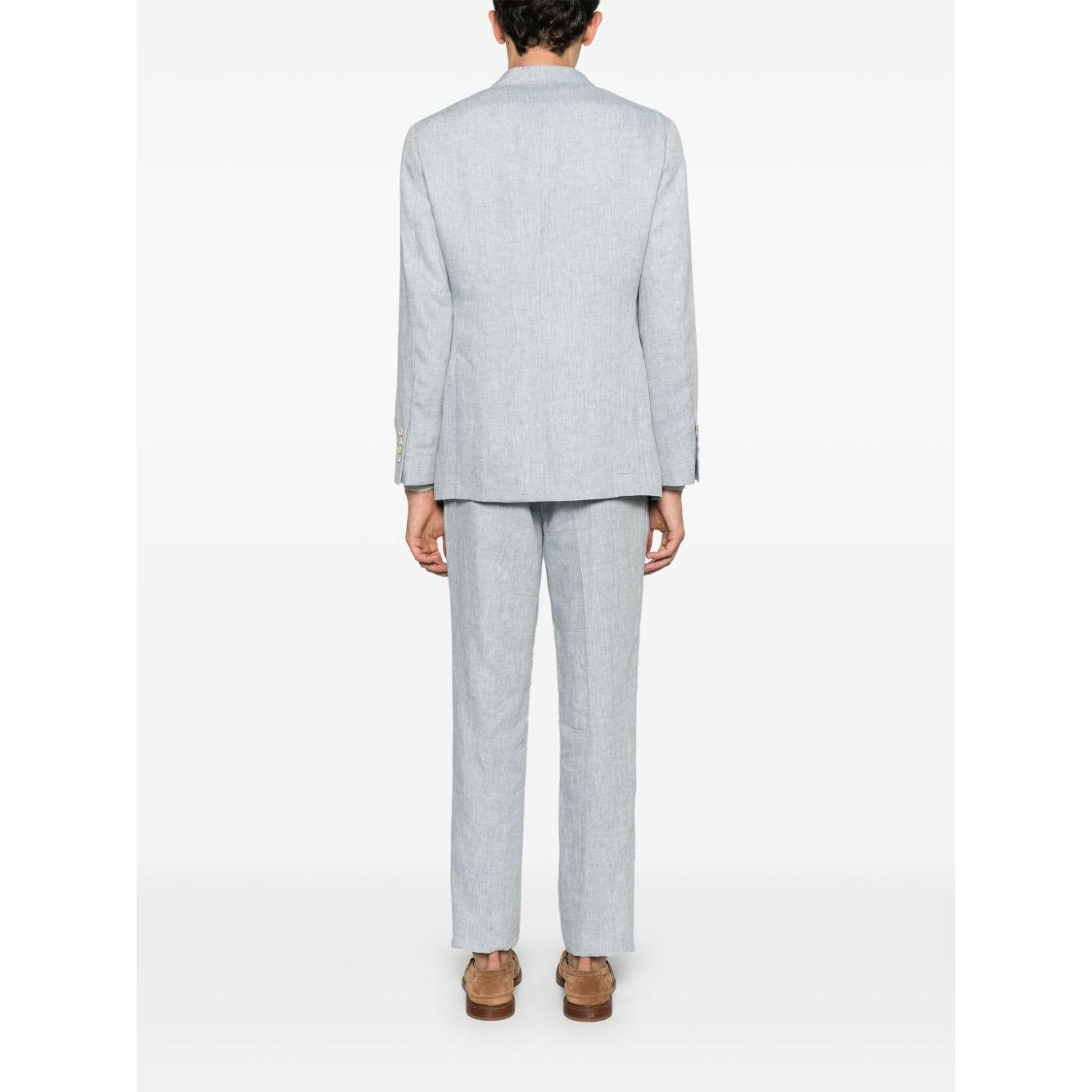 Brunello Cucinelli single-breasted linen suit MB430LDWHC076-P25