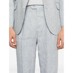 Brunello Cucinelli single-breasted linen suit MB430LDWHC076-P25