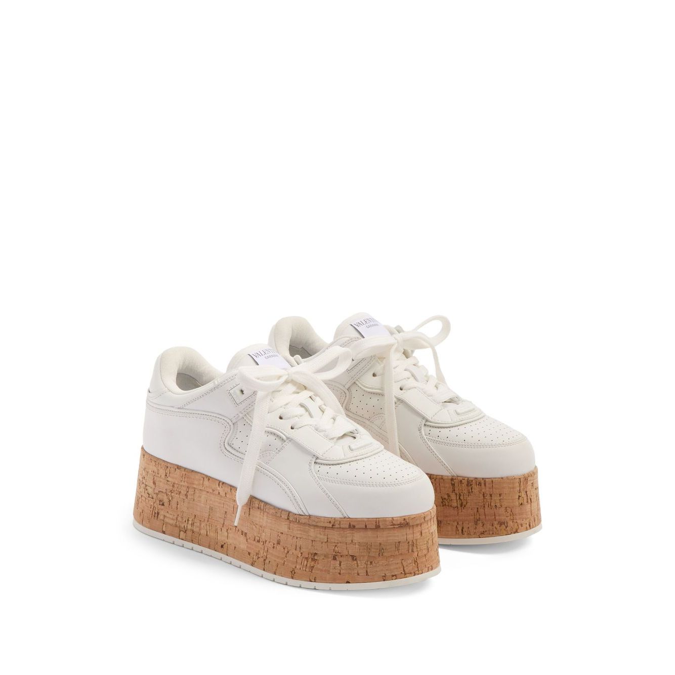 Valentino Garavani Freedots XL Sneaker in Calfskin and Cork Sneakers