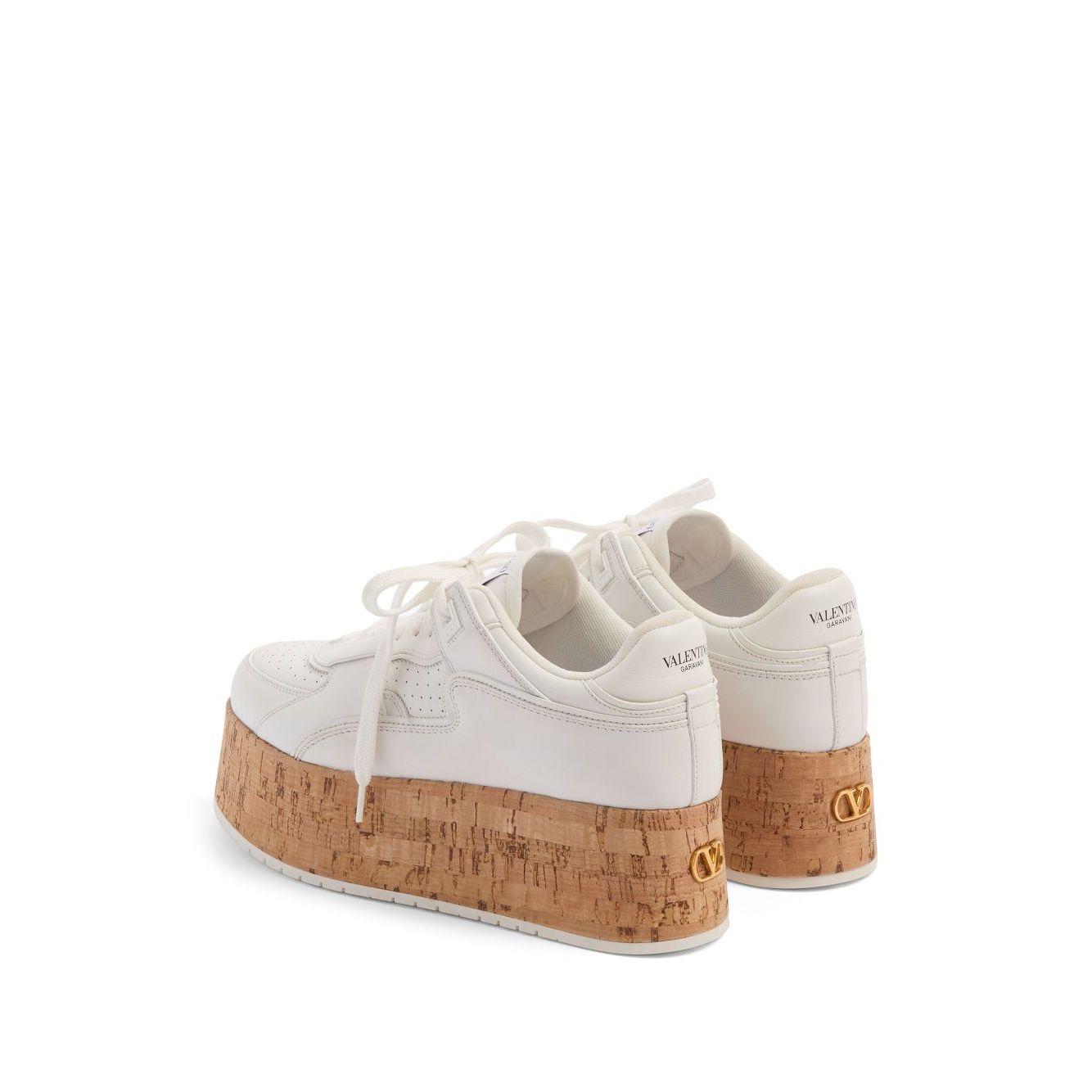 Valentino Garavani Freedots XL Sneaker in Calfskin and Cork Sneakers