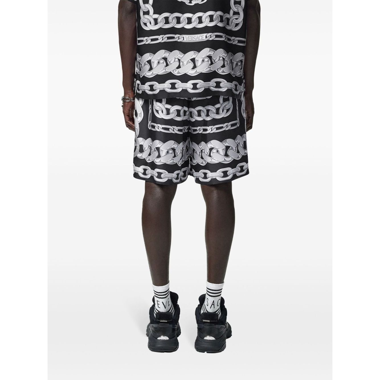 Versace Medusa Chains Silk Shorts Short trousers