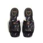 Valentino Garavani Quiltie 67 Slide Sandal in 60mm Quilted Nappa Leather Sandals