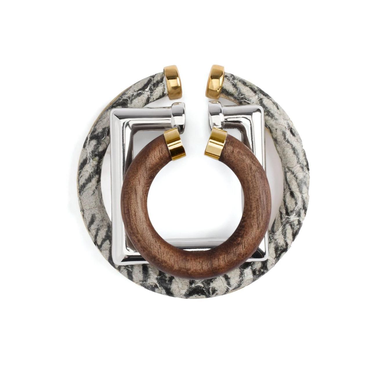Jacquemus Trio of geometric ear-cuffs.