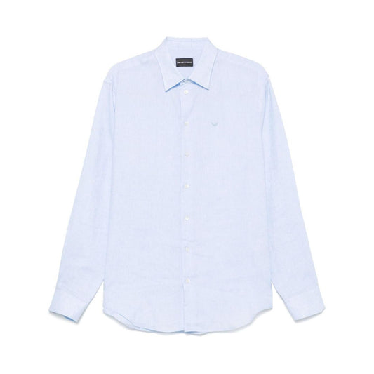 Emporio Armani logo-embroidered long-sleeve shirt 01SM0L010F9700-P25