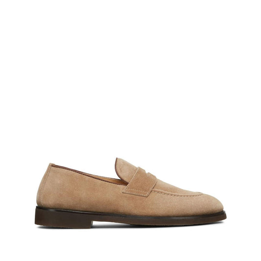 Brunello Cucinelli Penny Loafer in washed suede Moccasins