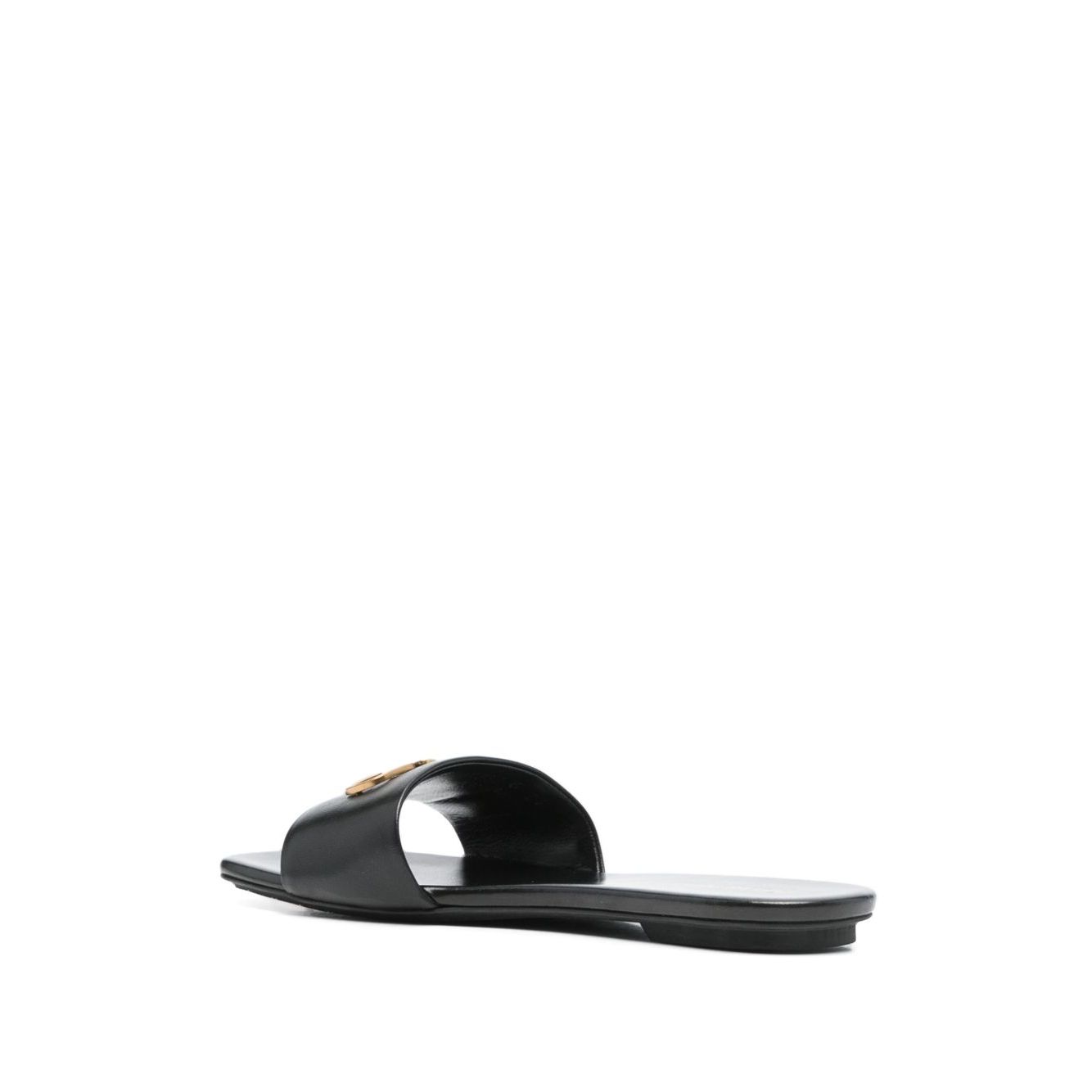 EMPORIO ARMANI EXCLUSIVE Emporio Armani Nappa-leather sandals with eagle plate Sandals