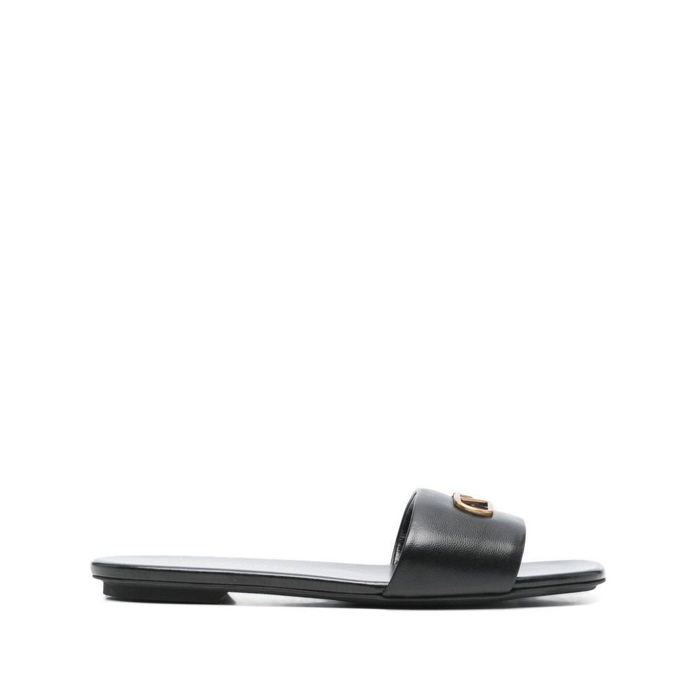 EMPORIO ARMANI EXCLUSIVE Emporio Armani Nappa-leather sandals with eagle plate Sandals