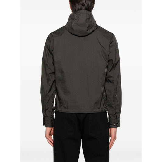 Emporio Armani Blouson with internal nylon bib jacquard all-over lettering EM001003AF15384U8168-P25