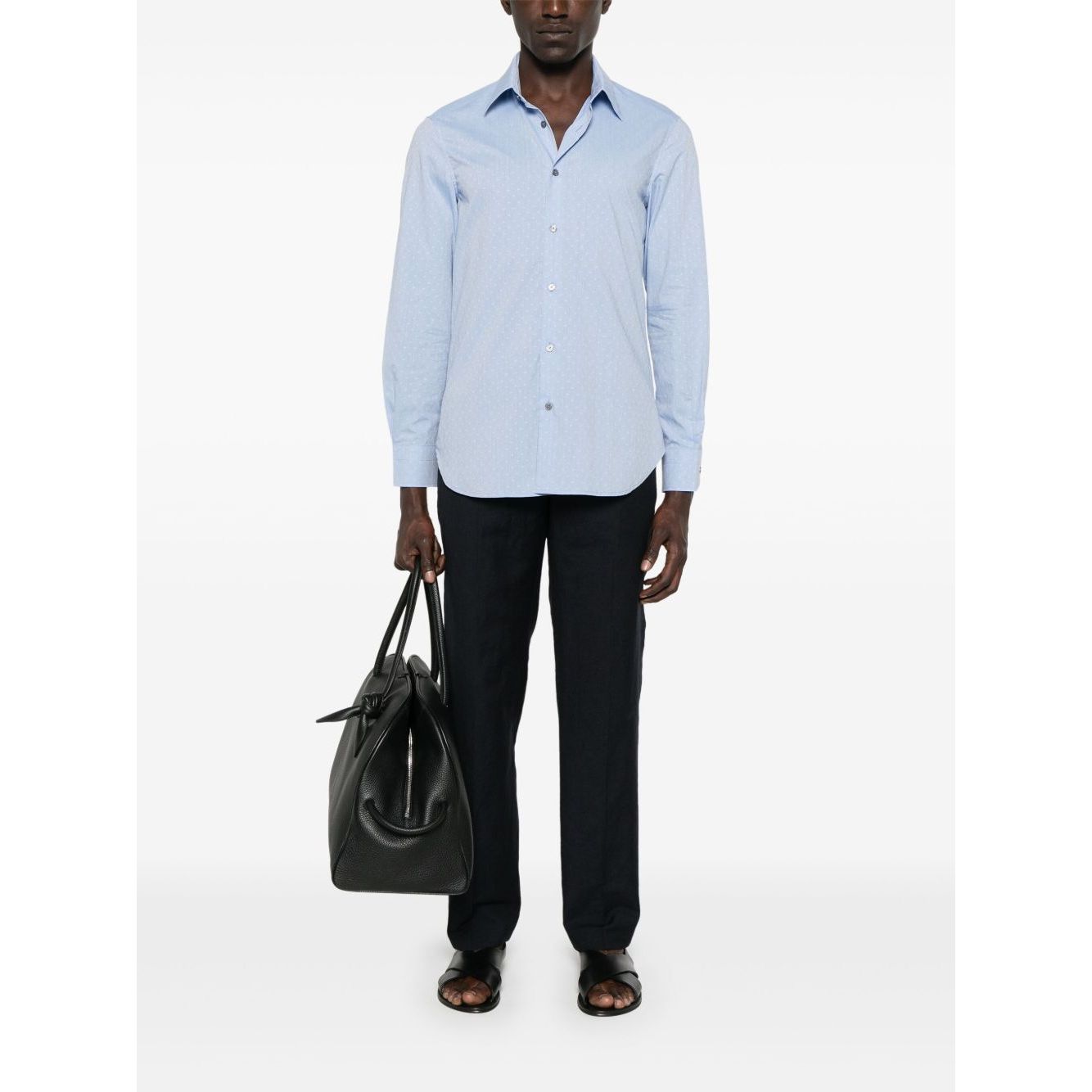 Emporio Armani Shirts Clear Blue Shirts