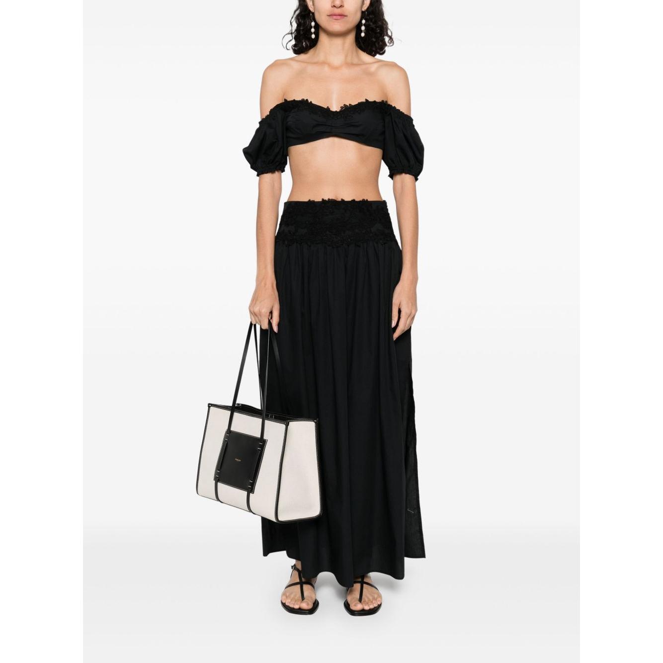 Ermanno Scervino Off-shoulder Lace detail cotton top D464L611OVZ95708-P25