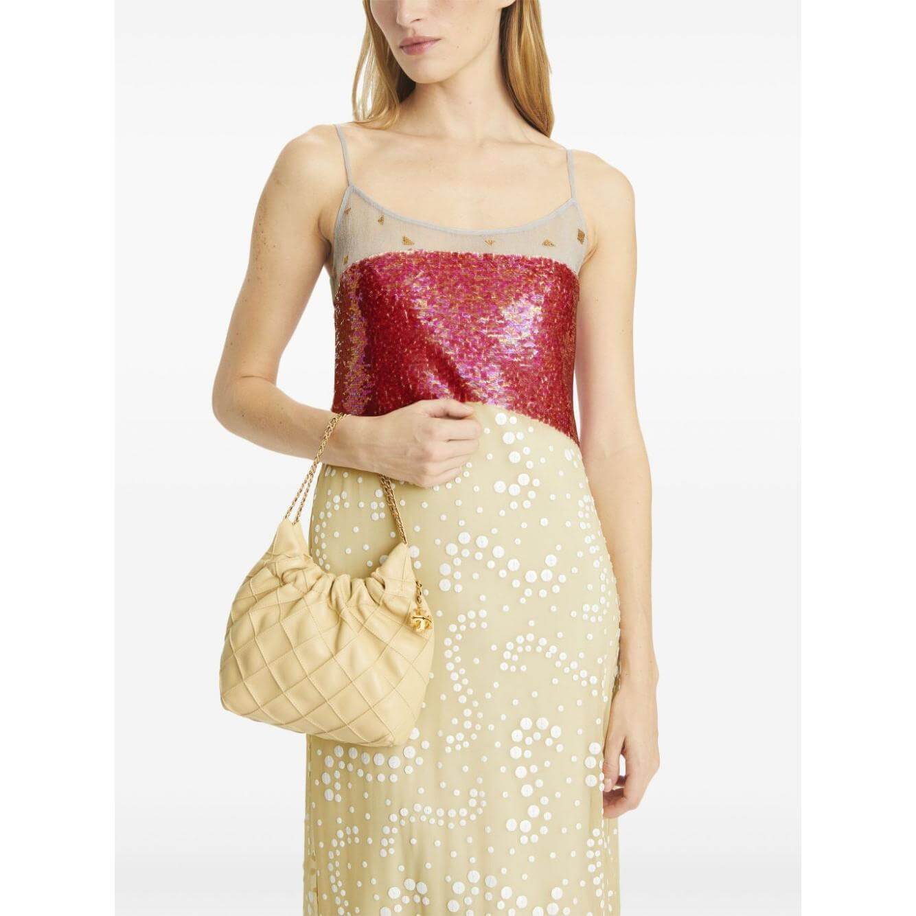 Tory Burch Fleming mini leather hobo bag 162451700-AI25
