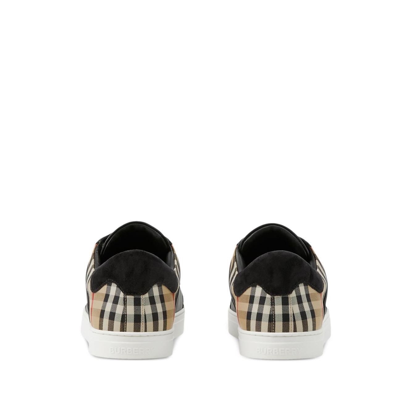 Burberry Leather, suede and check sneakers Sneakers